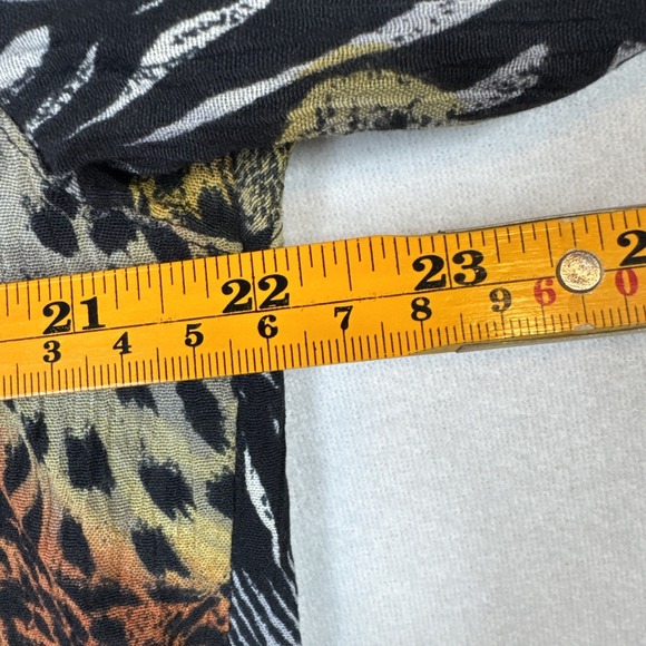 Carole Little Cheetah Print Tunic Blouse Size 8 Animal Print Top Chic - Picture 5 of 6